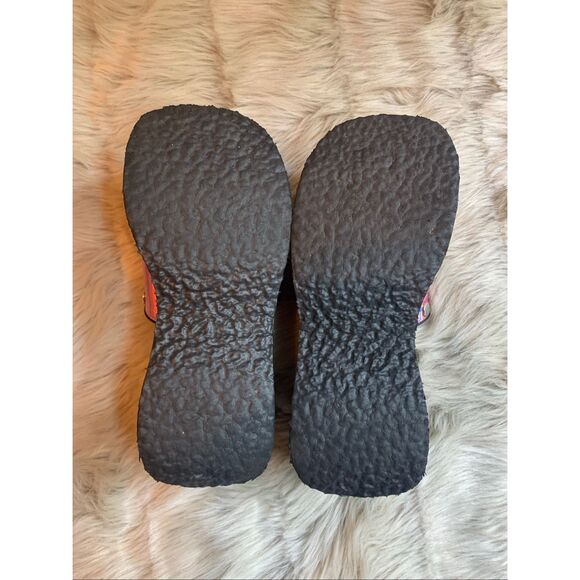 Demonia Black & Pink Chunky Platform Flip Flops Sandals Slides Punk Gothic Shoes - Picture 7 of 8